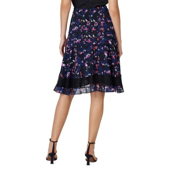 HP! NWOT Jason Wu Collective Lace Trim Floral Layered Tiered Boho Flowy Skirt - Picture 3 of 15